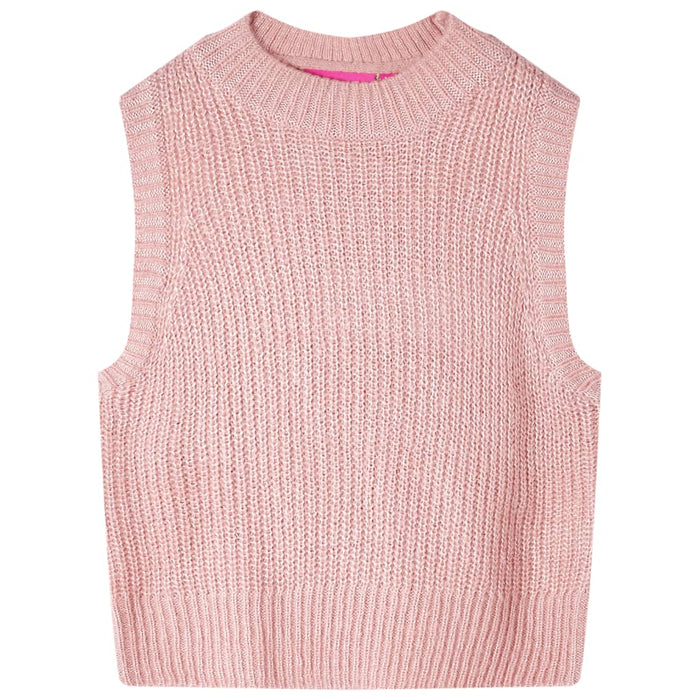 Gilet da Bambina Lavorato a Maglia Rosa Chiaro 92 14509