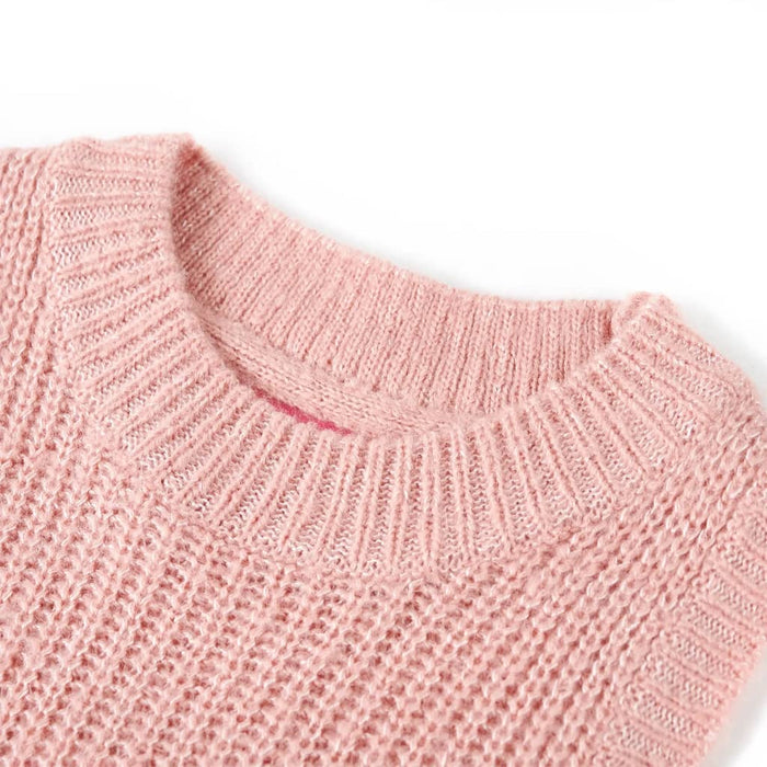 Gilet da Bambina Lavorato a Maglia Rosa Chiaro 92 14509