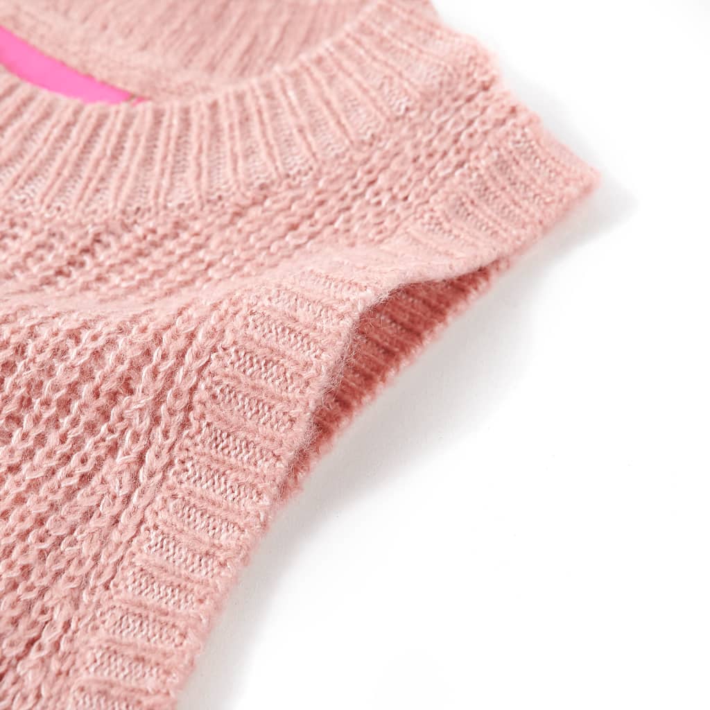 Gilet da Bambina Lavorato a Maglia Rosa Chiaro 92 14509