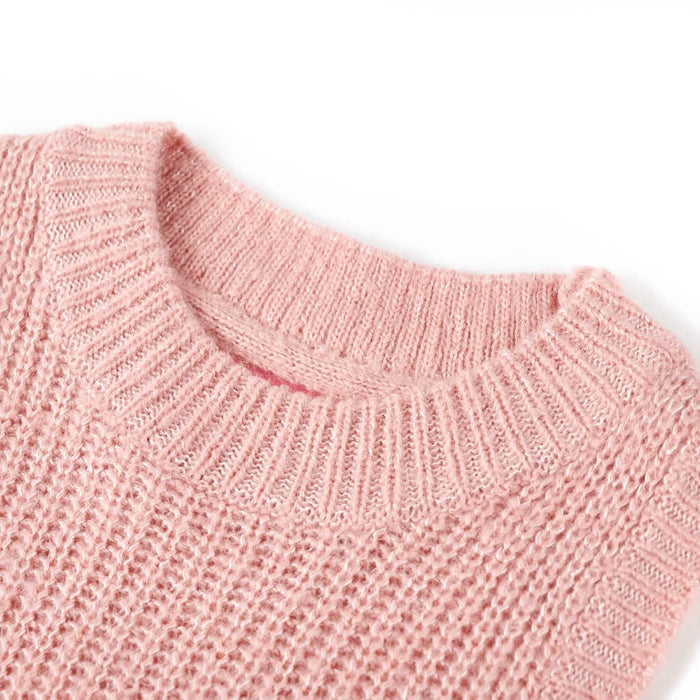 Gilet da Bambina Lavorato a Maglia Rosa Chiaro 104 14510