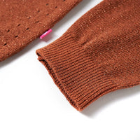 Cardigan da Bambina Lavorato a Mano Cognac 104 14515