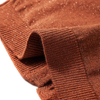 Cardigan da Bambina Lavorato a Mano Cognac 116 14516