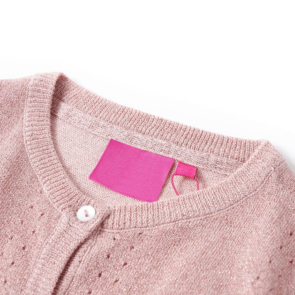 Cardigan da Bambina Lavorato a Maglia Rosa Tenue 92cod mxl 84450