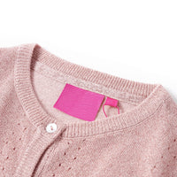 Cardigan da Bambina Lavorato a Maglia Rosa Tenue 104 14520