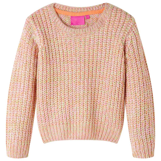 Maglione da Bambina Lavorato a Maglia Rosa Tenue 92 14524