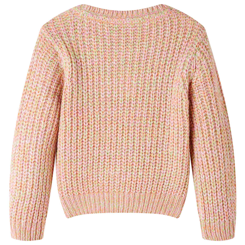 Maglione da Bambina Lavorato a Maglia Rosa Tenue 92 14524