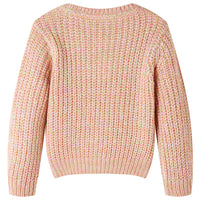 Maglione da Bambina Lavorato a Maglia Rosa Tenue 92 14524