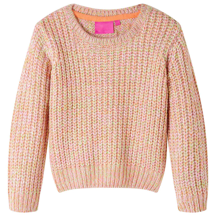 Maglione da Bambina Lavorato a Maglia Rosa Tenue 140cod mxl 132345