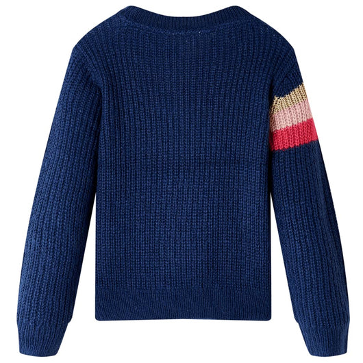 Maglione per Bambini Lavorato a Maglia Blu Marino 128cod mxl 108407