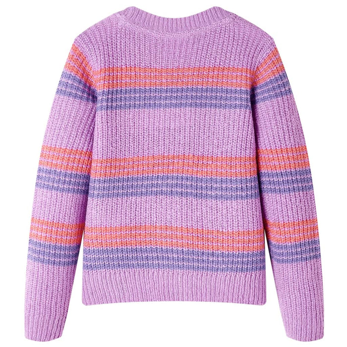 Maglione per Bambini Lavorato a Maglia Lilla e Rosa 92 14534