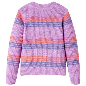 Maglione per Bambini Lavorato a Maglia Lilla e Rosa 116 14536