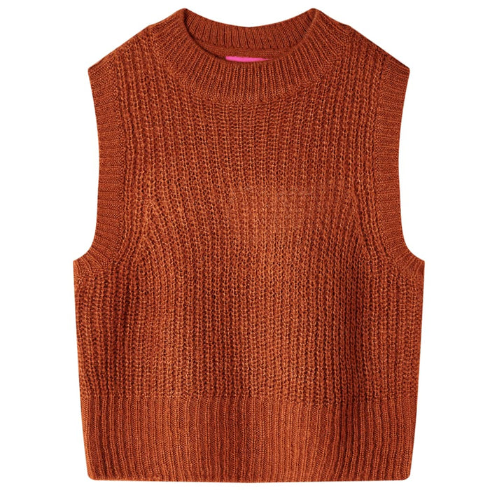 Gilet per Bambini Lavorato a Maglia Cognac 92 14539