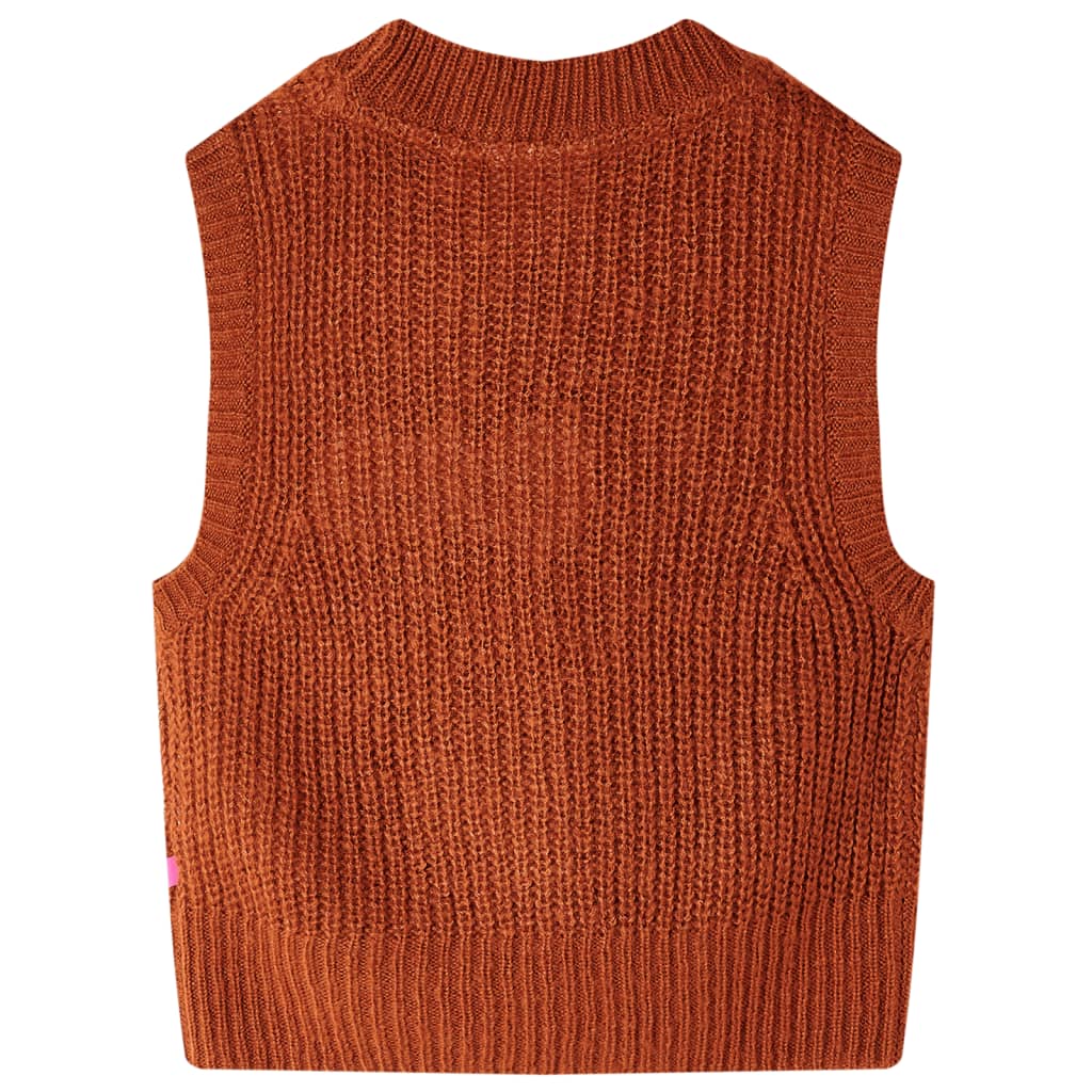 Gilet per Bambini Lavorato a Maglia Cognac 92 14539