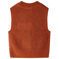 Gilet per Bambini Lavorato a Maglia Cognac 92 14539