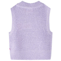 Gilet da Bambina Lavorato a Maglia Lilla Chiaro 92cod mxl 84505