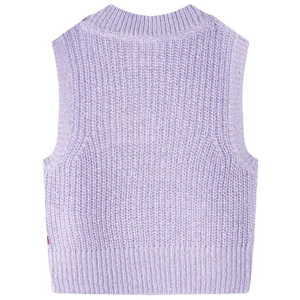 Gilet da Bambina Lavorato a Maglia Lilla Chiaro 92 14544