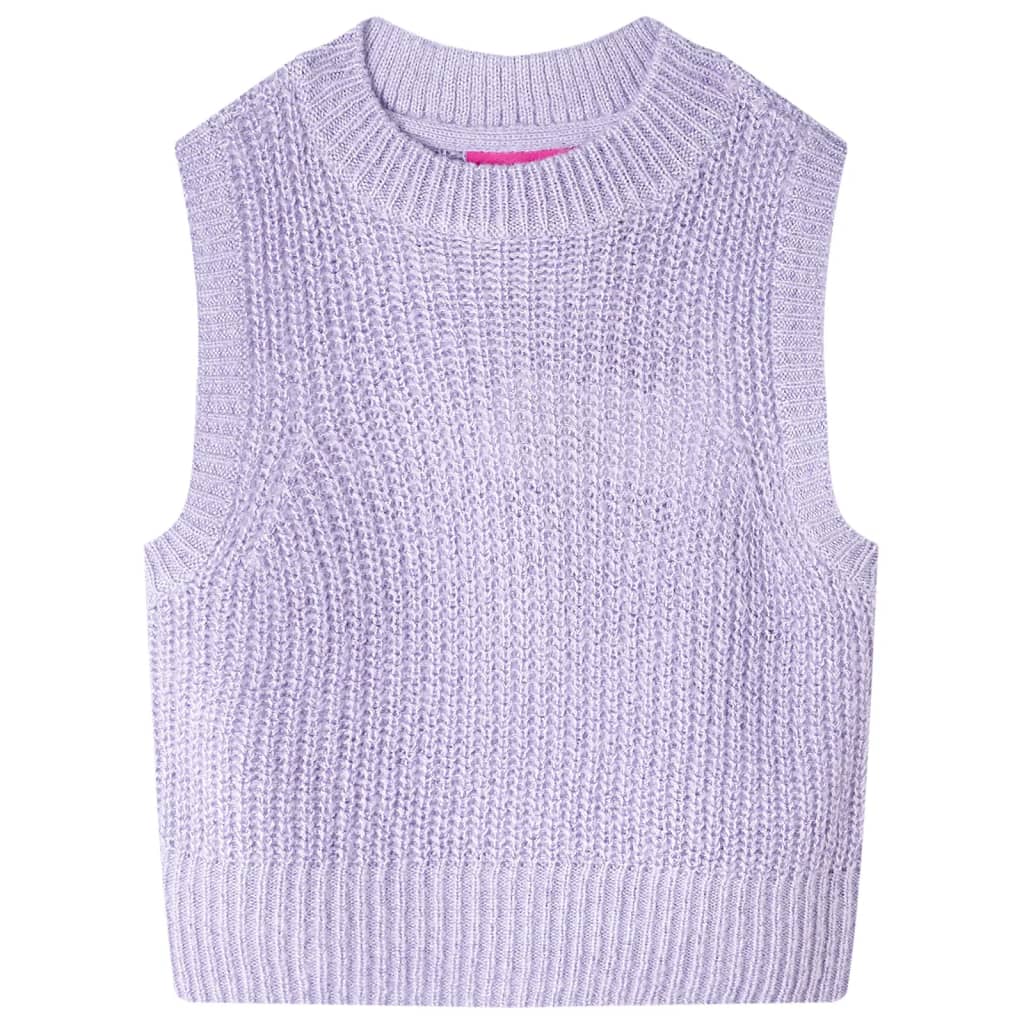 Gilet da Bambina Lavorato a Maglia Lilla Chiaro 104cod mxl 108461