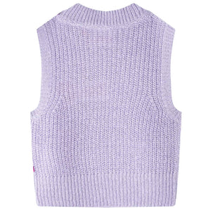 Gilet da Bambina Lavorato a Maglia Lilla Chiaro 104cod mxl 108461