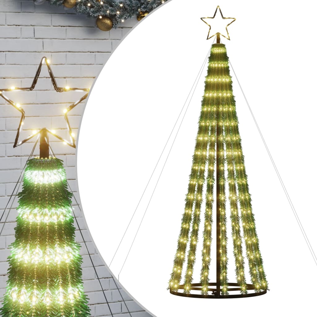 Illuminazione Albero di Natale a Cono 275LED Bianco Caldo 180cmcod mxl 83421