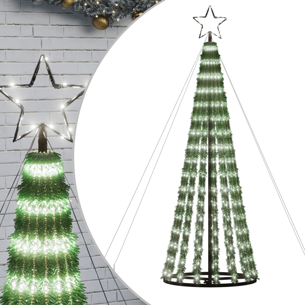 Illuminazione Albero Natale a Cono 275LED Bianco Freddo 180cmcod mxl 107358