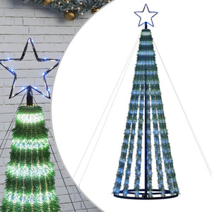 Illuminazione Albero di Natale a Cono 275LED Blu 180cm 358066