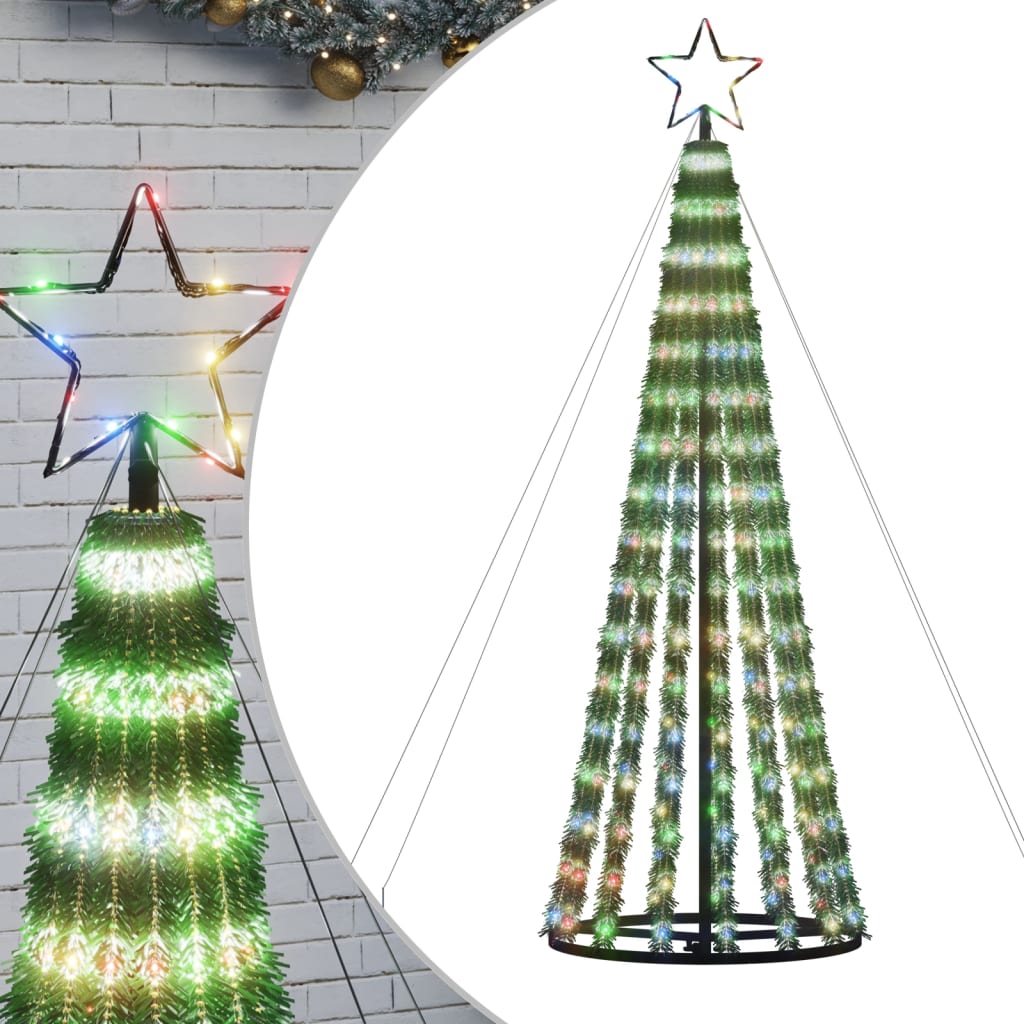 Illuminazione Albero di Natale a Cono 275LED Colorato 180cmcod mxl 107360