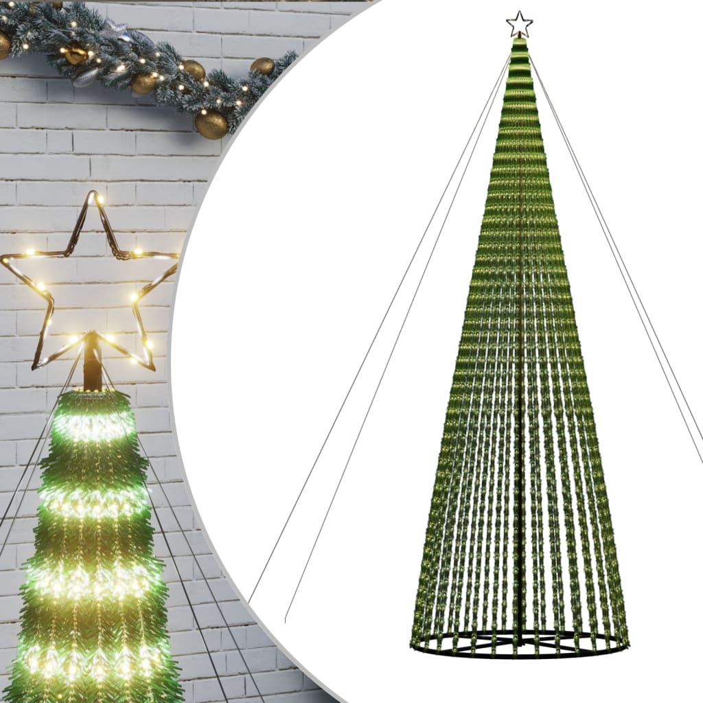 Illuminazione Albero Natale a Cono 1544LED Bianco Caldo 500cm 358072