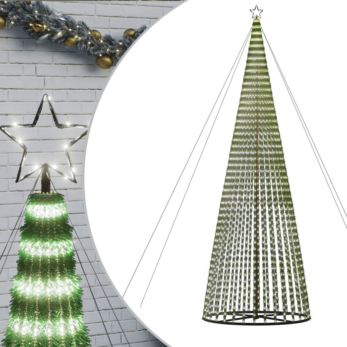 Illuminazione Albero Natale a Cono 1544LED Bianco Freddo 500cm 358073