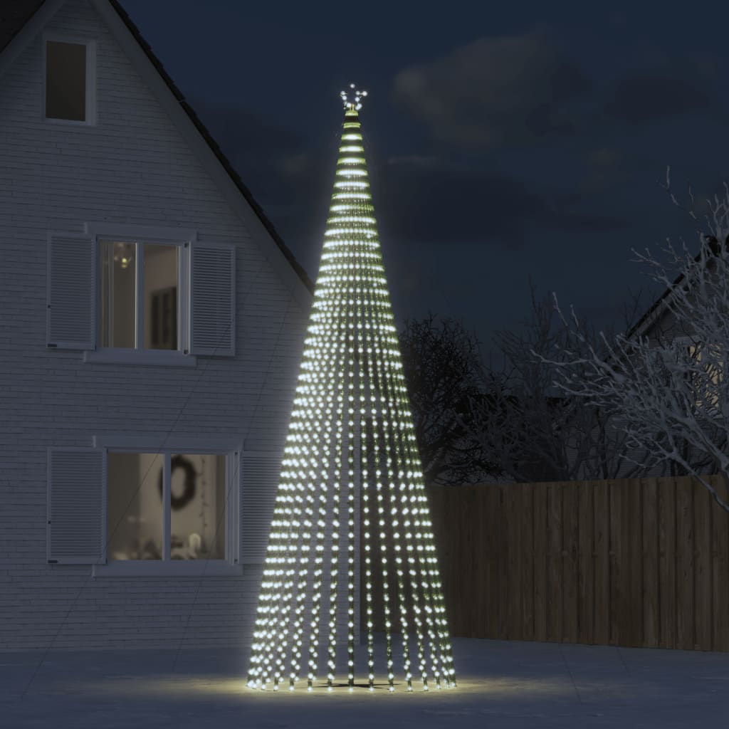 Illuminazione Albero Natale a Cono 1544LED Bianco Freddo 500cm 358073