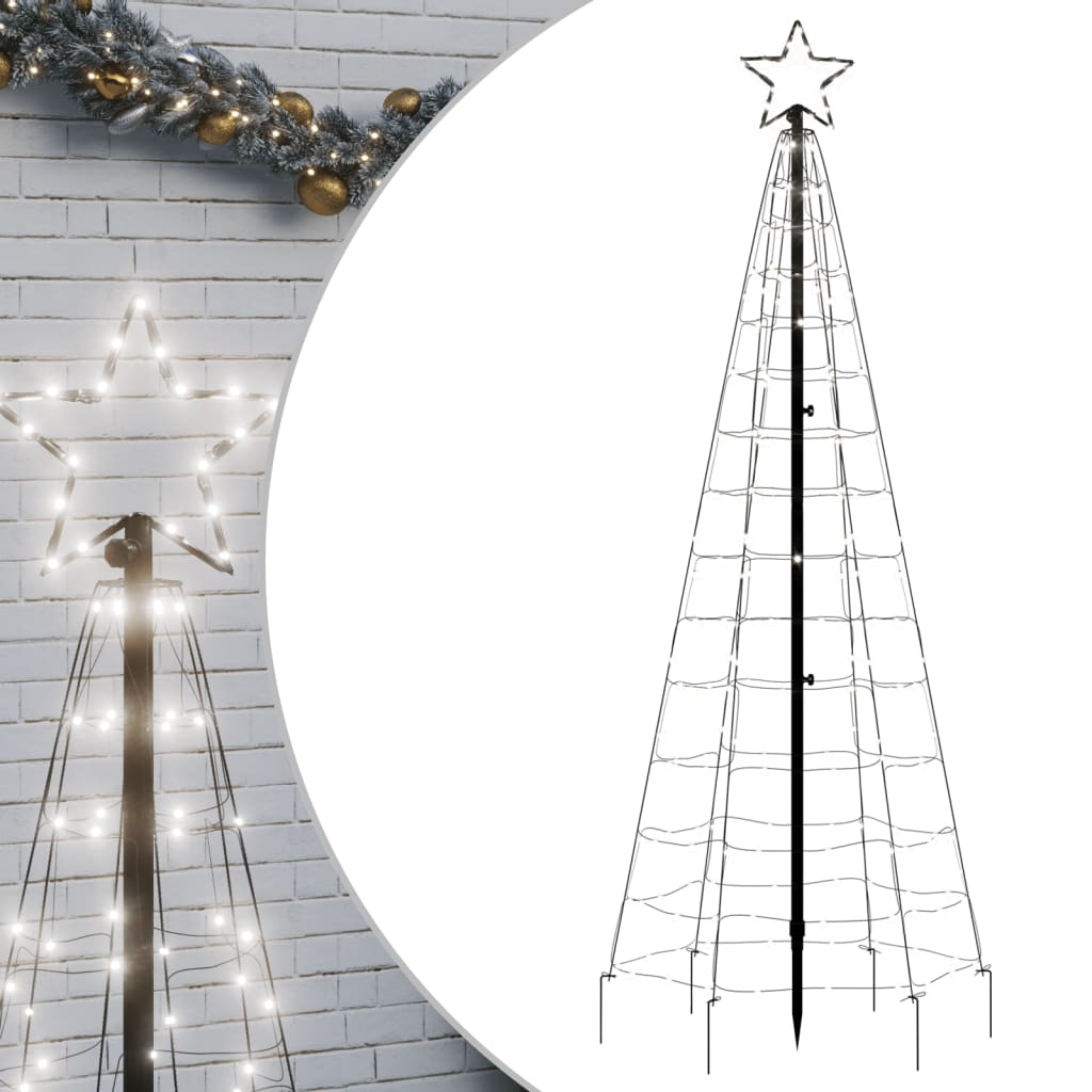 Luce Albero di Natale con Picchetti 220LED Bianco Freddo 180cm 358101