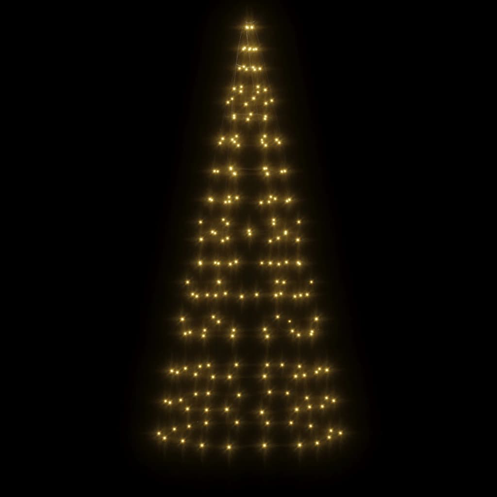 Luce Albero di Natale su Pennone 200LED Bianco Caldo 180cm 358108