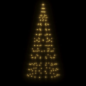 Albero di Natale a LED su Pennone 200 LED Bianco Caldo 180 cm 358108