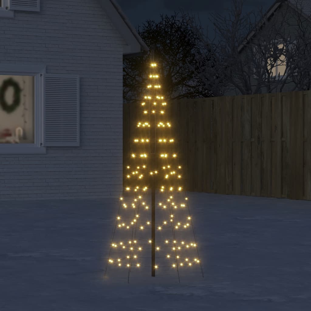 Luce Albero di Natale su Pennone 200LED Bianco Caldo 180cm 358108