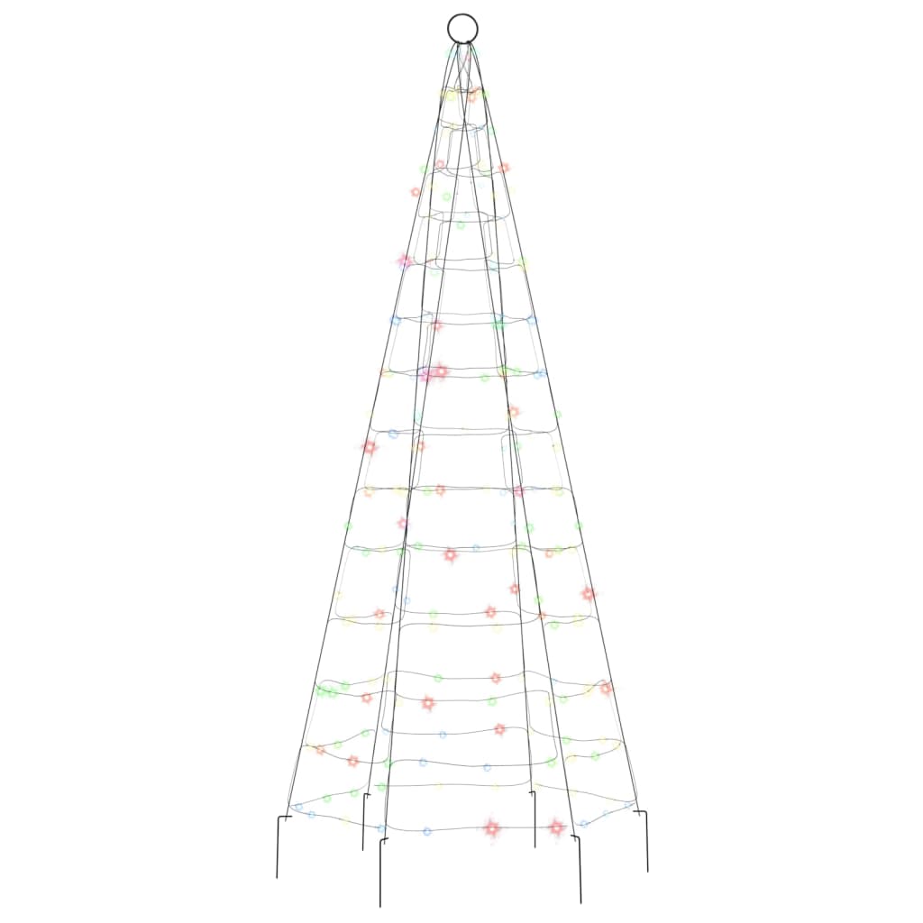 Albero di Natale a LED su Pennone 200 LED Colorato 180 cm 358110