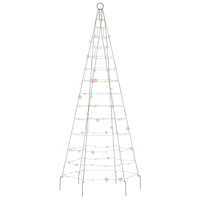 Albero di Natale a LED su Pennone 200 LED Colorato 180 cm 358110