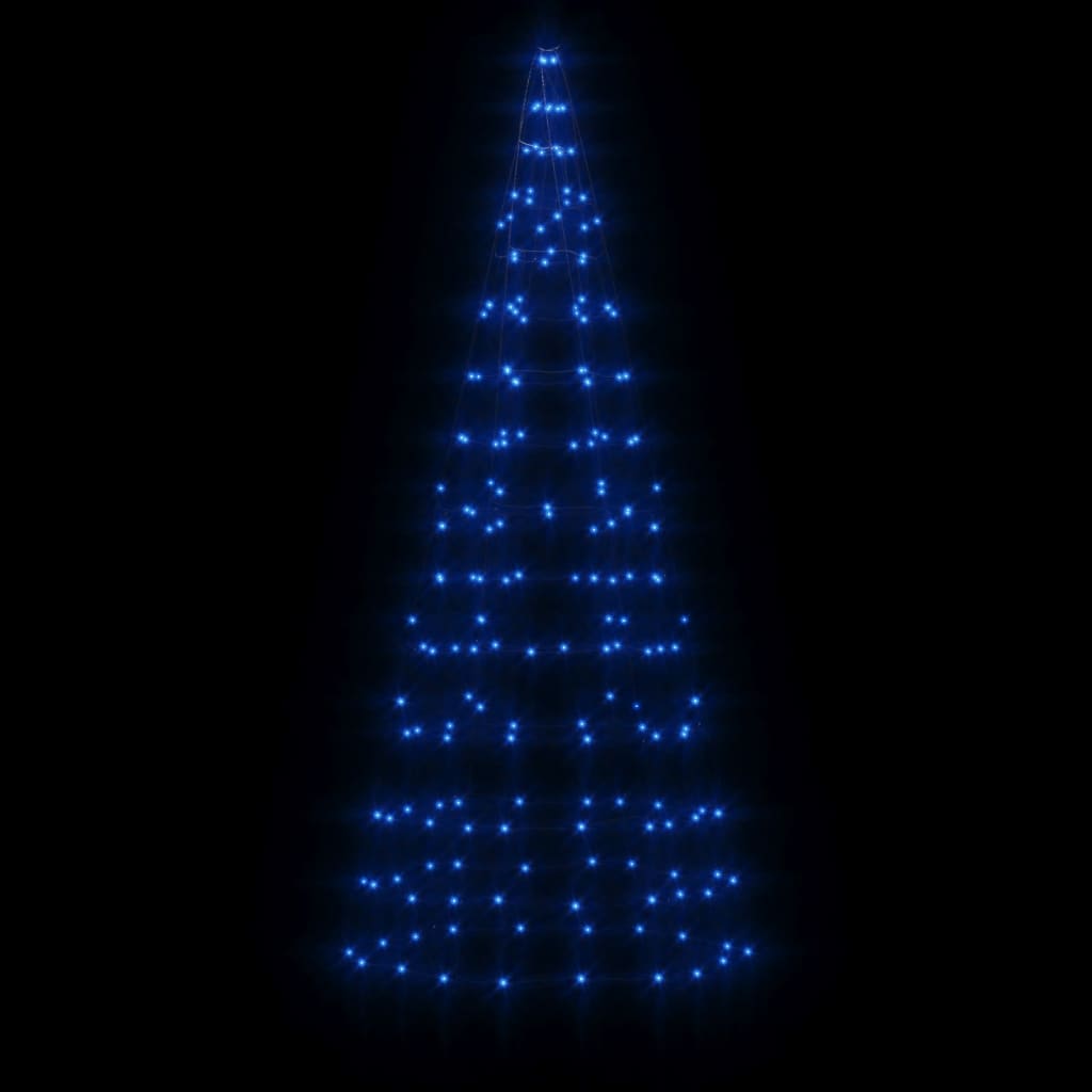 Illuminazione Albero di Natale su Pennone 200LED Blu 180cm 358111