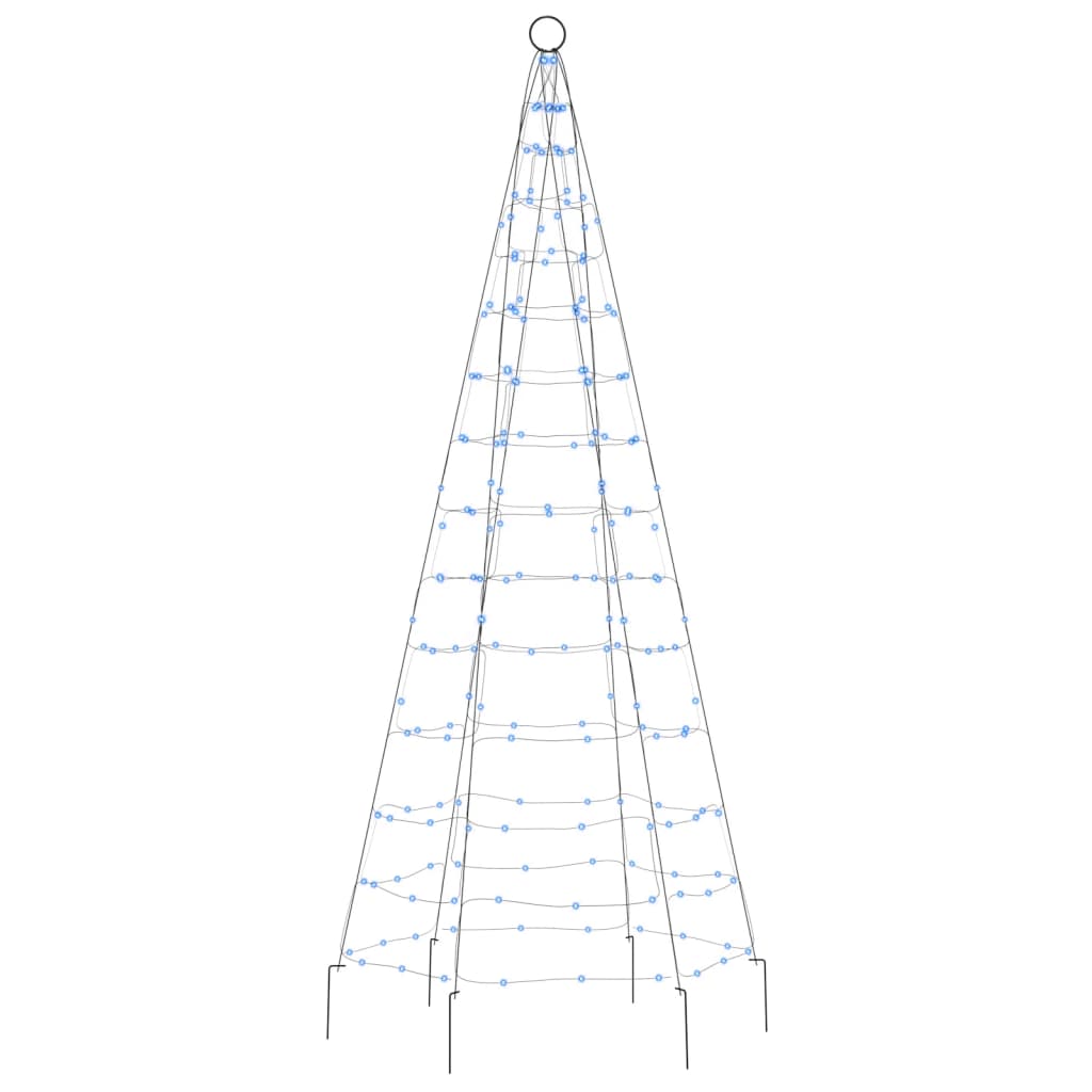 Illuminazione Albero di Natale su Pennone 200LED Blu 180cm 358111