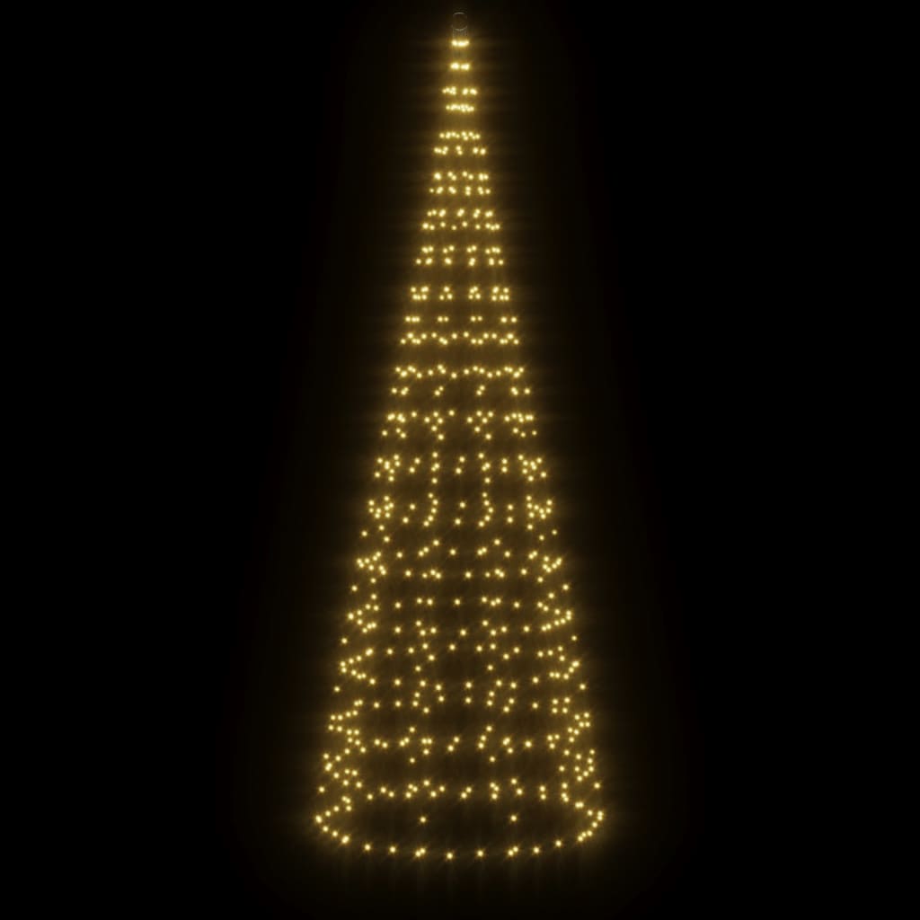 Luce Albero di Natale su Pennone 550LED Bianco Caldo 300cm 358112