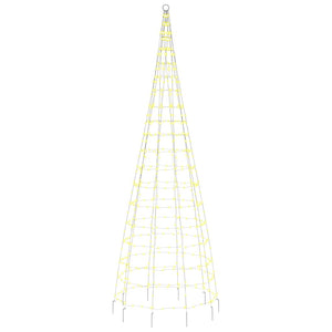 Luce Albero di Natale su Pennone 550LED Bianco Caldo 300cm 358112