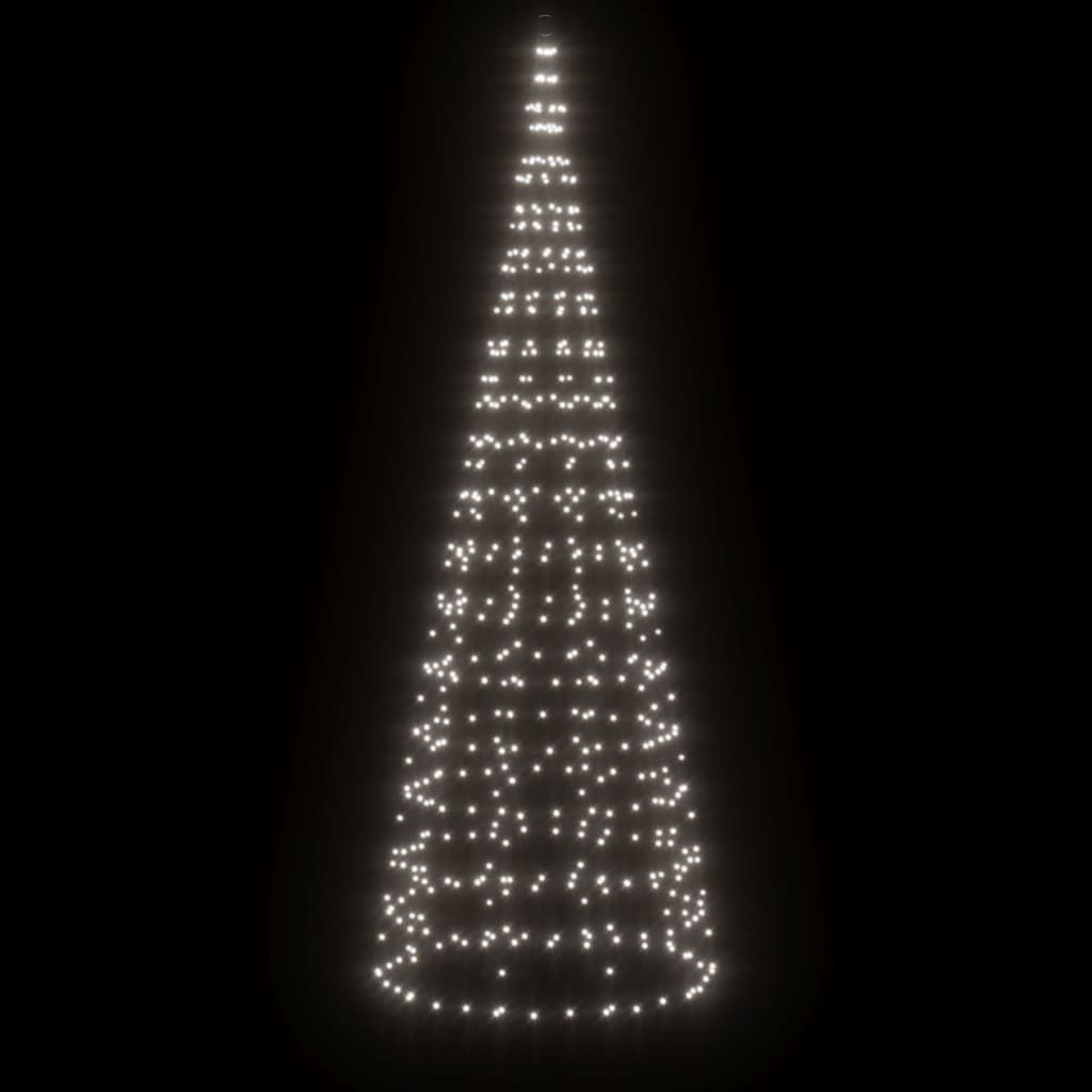 Luce Albero di Natale su Pennone 550LED Bianco Freddo 300cm 358113