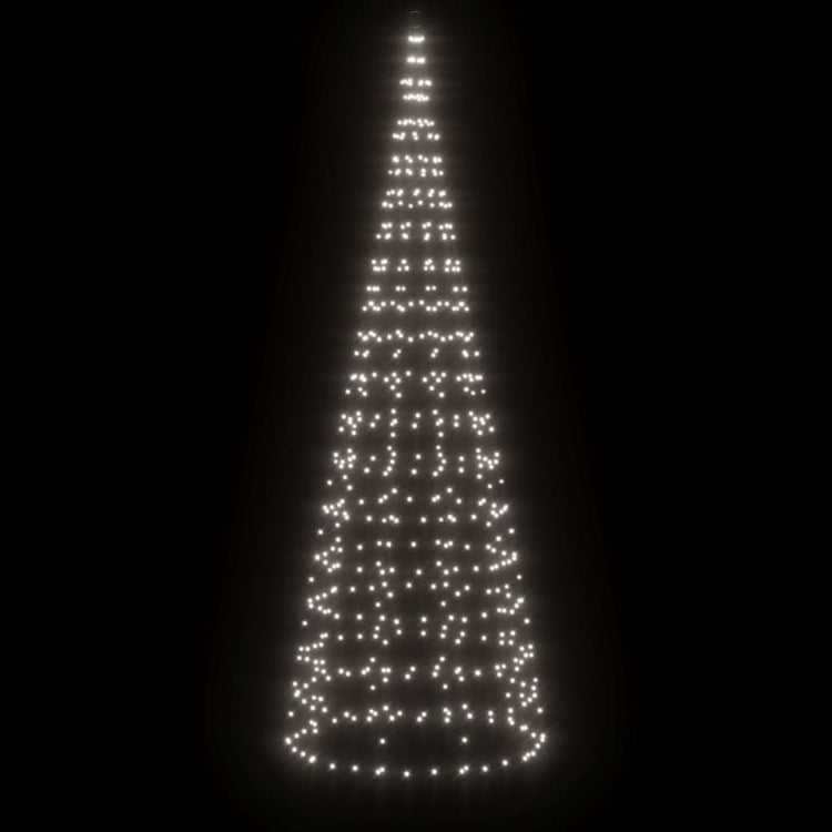 Luce Albero di Natale su Pennone 550LED Bianco Freddo 300cm 358113