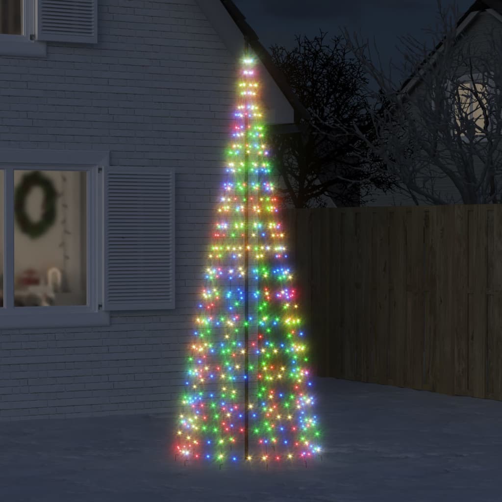 Illuminazione Albero di Natale su Pennone 550LED Colorato 300cm 358114