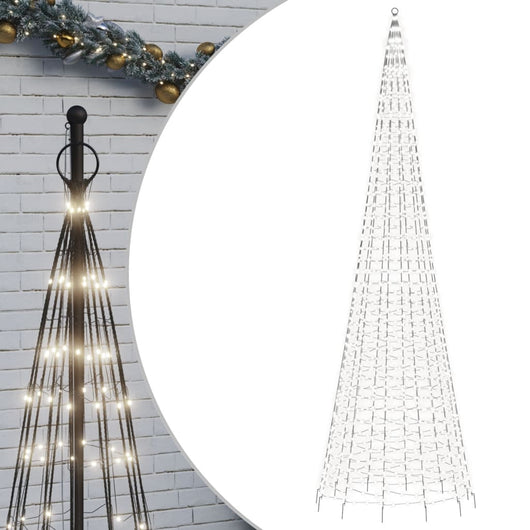 Luce Albero di Natale su Pennone 1534LED Bianco Freddo 500cm 358117