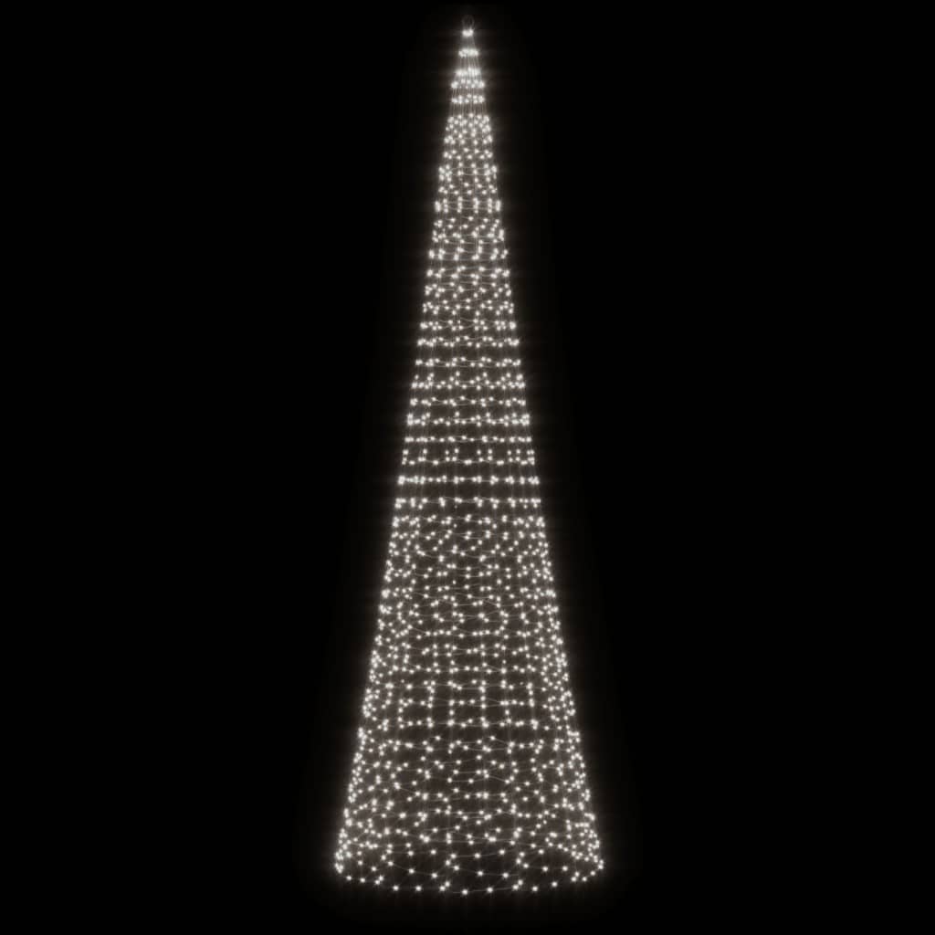 Luce Albero di Natale su Pennone 1534LED Bianco Freddo 500cmcod mxl 107365