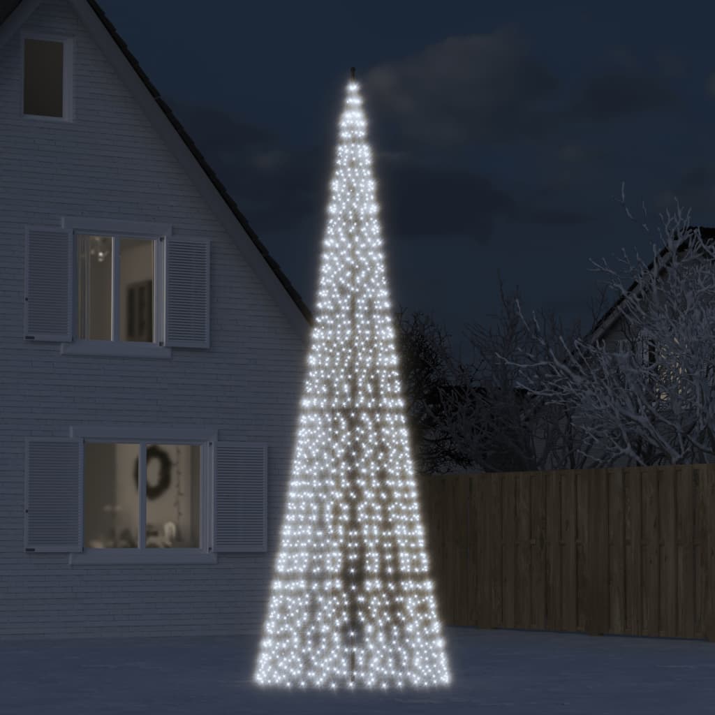 Luce Albero di Natale su Pennone 1534LED Bianco Freddo 500cm 358117