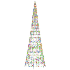 Illuminazione Albero Natale su Pennone 1534LED Colorato 500cm 358118