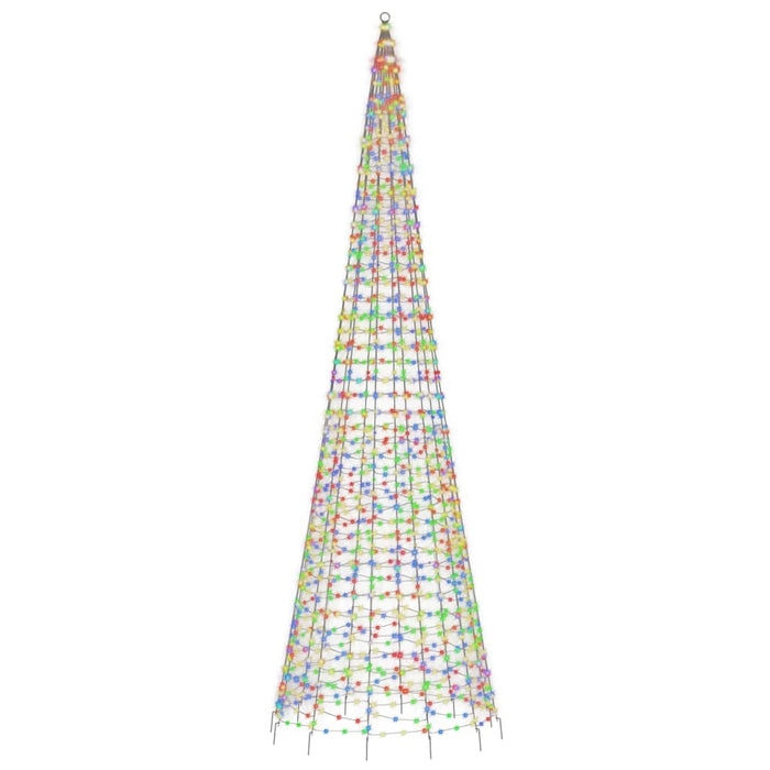 Albero di Natale a LED su Pennone 1534 LED Colorato 500 cm 358118