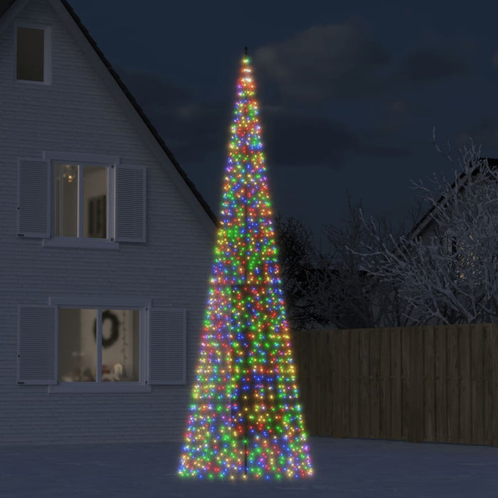 Illuminazione Albero Natale su Pennone 1534LED Colorato 500cm 358118