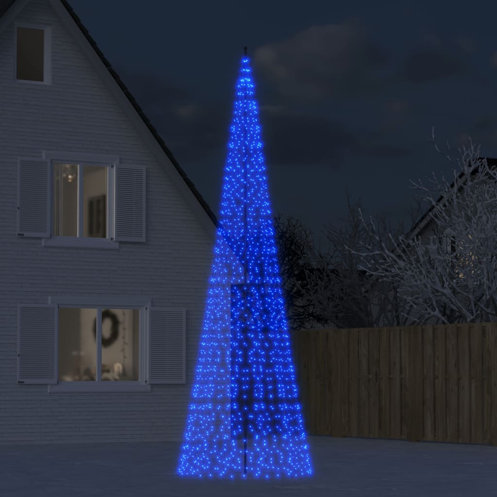 Albero di Natale a LED su Pennone 1534 LED Blu 500 cm 358119