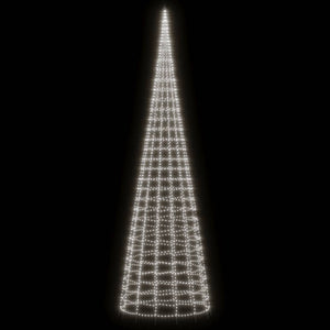 Luce Albero di Natale su Pennone 3000LED Bianco Freddo 800cm 358121